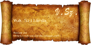 Vuk Szilárda névjegykártya